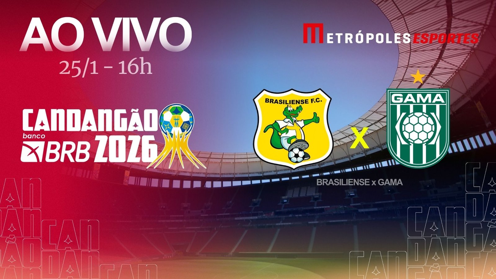 Estádio Boca do Jacaré em Taguatinga durante partida do Candangão