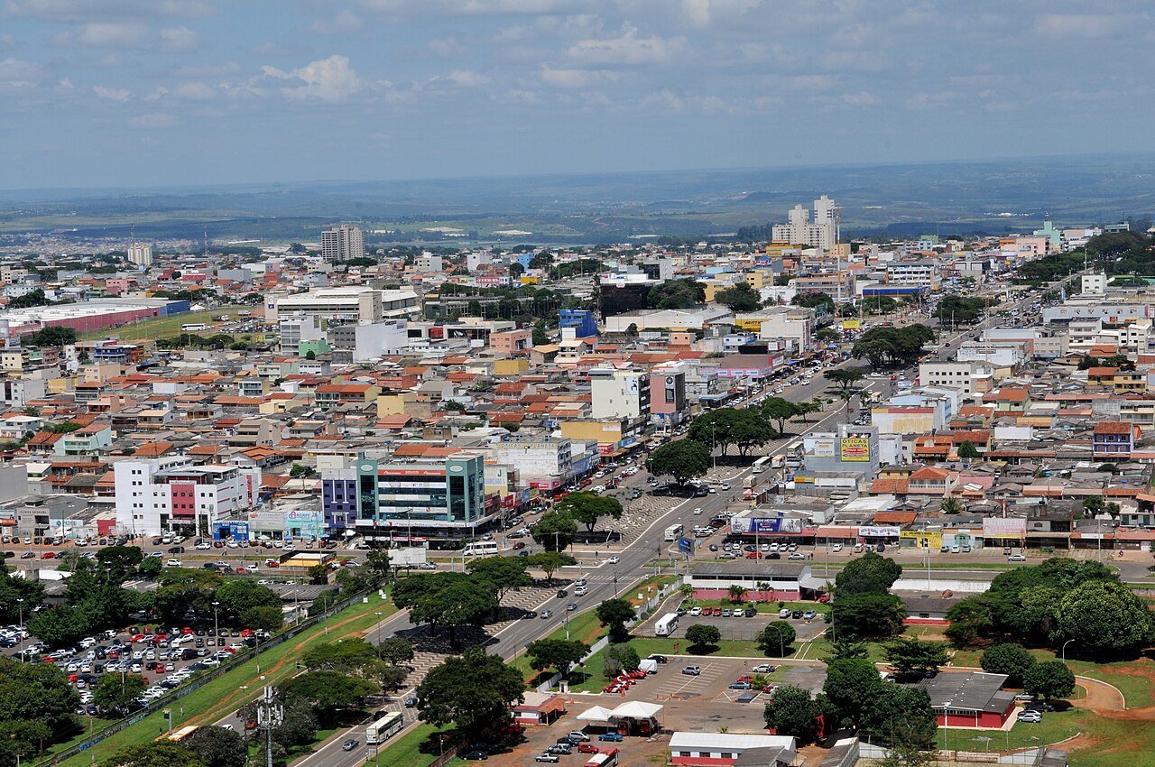 Vista aérea da área central de Ceilândia, região administrativa do Distrito Federal