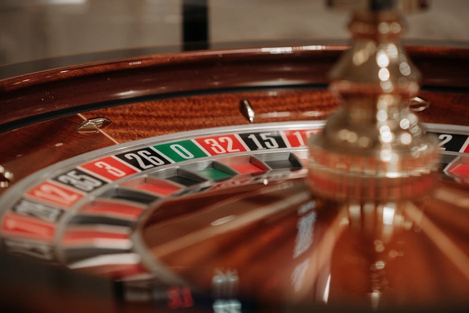 Roleta de cassino com números visíveis em close-up