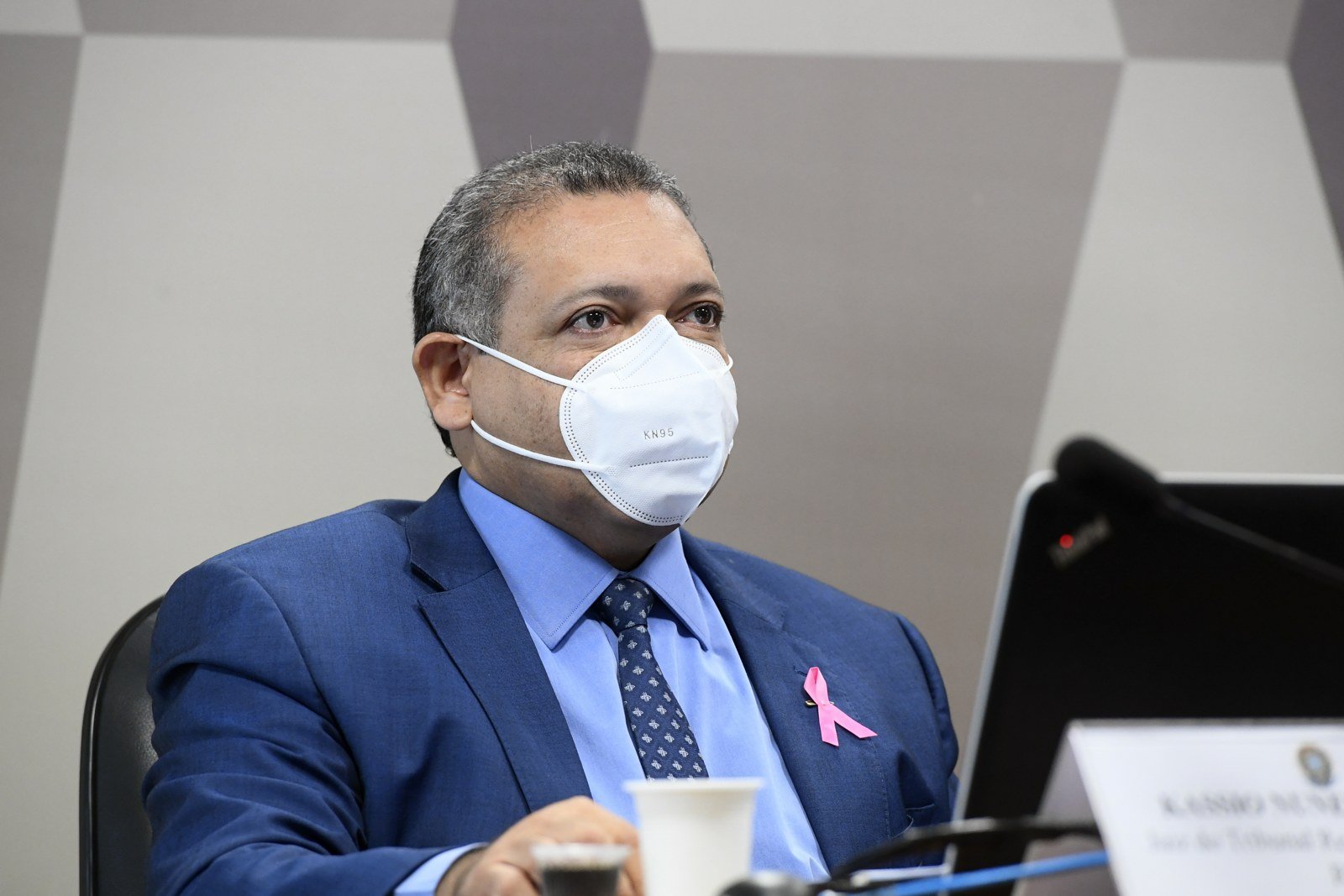 Ministro Kassio Nunes Marques em sabatina na Comissão de Constituição e Justiça do Senado, em 2020 (foto de arquivo)