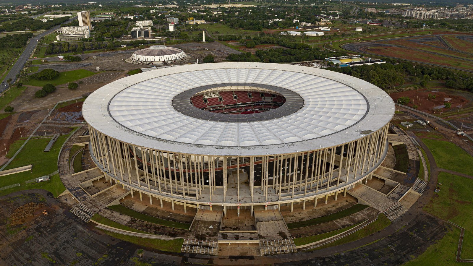 Vista aérea do Estádio Mané Garrincha, em Brasília; foto de arquivo
